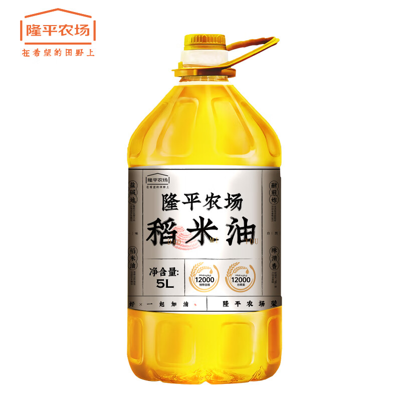 隆平农场双一万二浸出一级稻米油 5L（单位：桶） 黄色