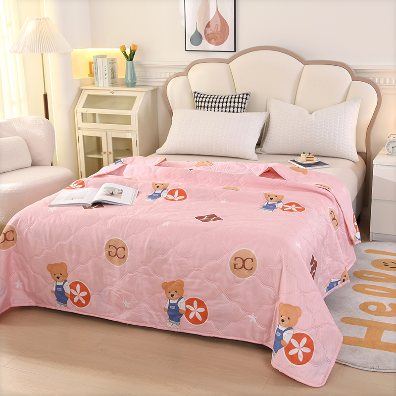 帛享家纺 钻石绒夏被 单位（条）BXCSY-41218 橙色小熊 200*230CM