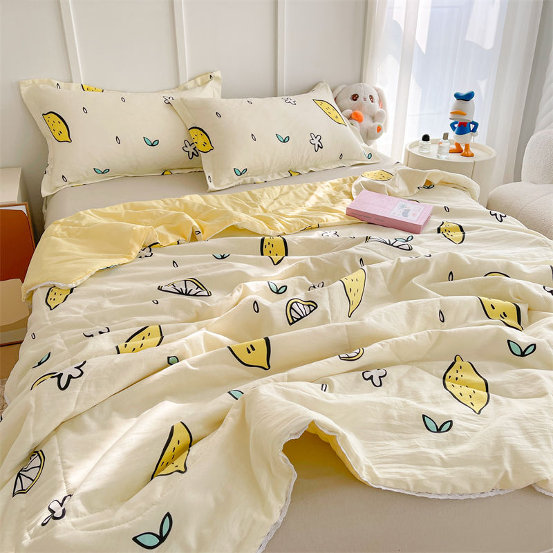 帛享家纺 水洗棉花边夏被 单位（条）BXCXD-43137 清新夏日 150x200cm