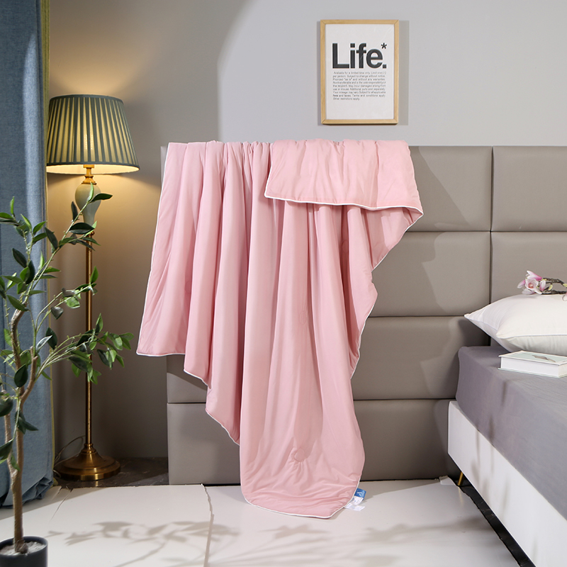 帛享家纺 纯色凉感丝夏被 单位（条）BXCRY-44255 冰梅粉 150*200CM