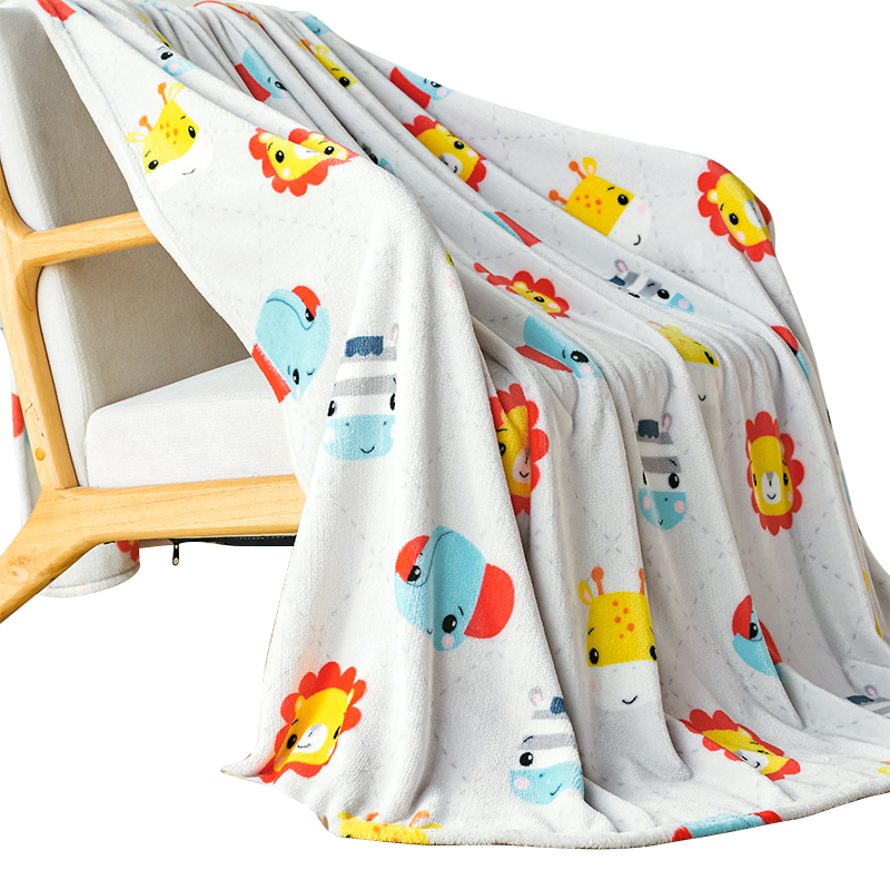 费雪 Fisher-Price 欢乐之谷休闲毯FP-JF005 100*150cm（单位：床） 浅灰色