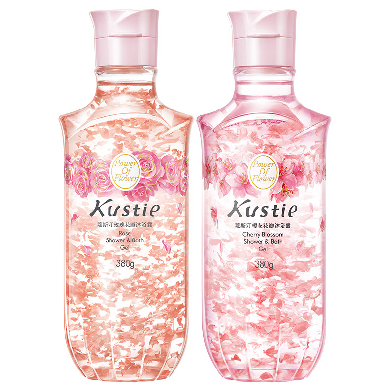 蔻斯汀花瓣沐浴露(玫瑰+樱花）380g*2（单位：套） 粉色