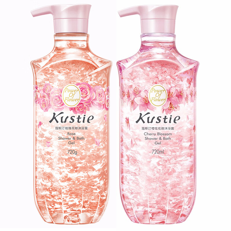 蔻斯汀花瓣沐浴露(玫瑰+樱花）720g*2（单位：套） 粉色