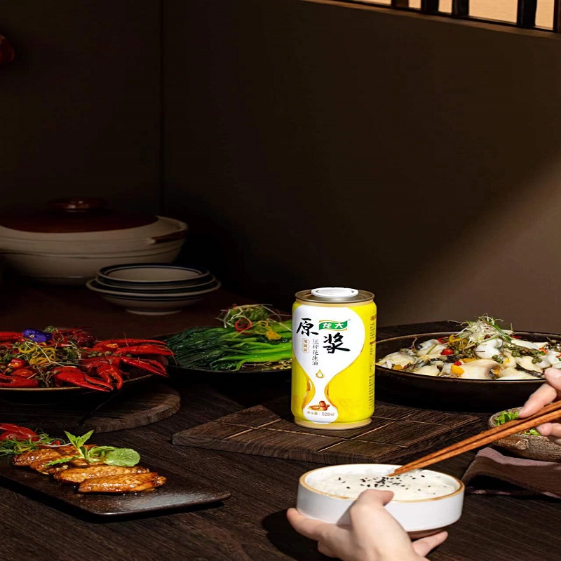 龙大原浆压榨花生油520ml（单位：桶） 黄色