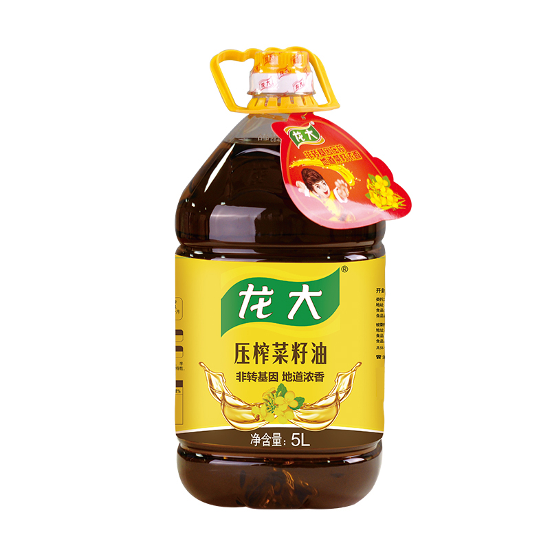 龙大特香压榨菜籽油5L（单位：桶） 香槟金