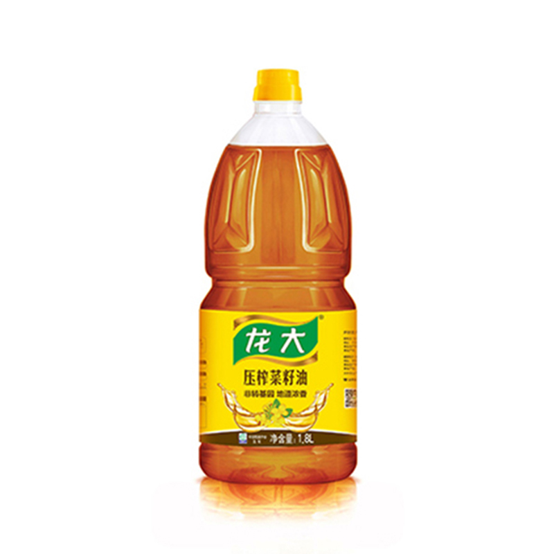 龙大特香压榨菜籽油1.8L（单位：桶） 黄色