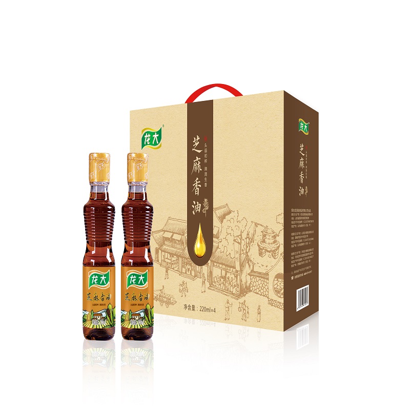 龙大 芝麻香油礼盒220ML*4（单位：盒） 黄色