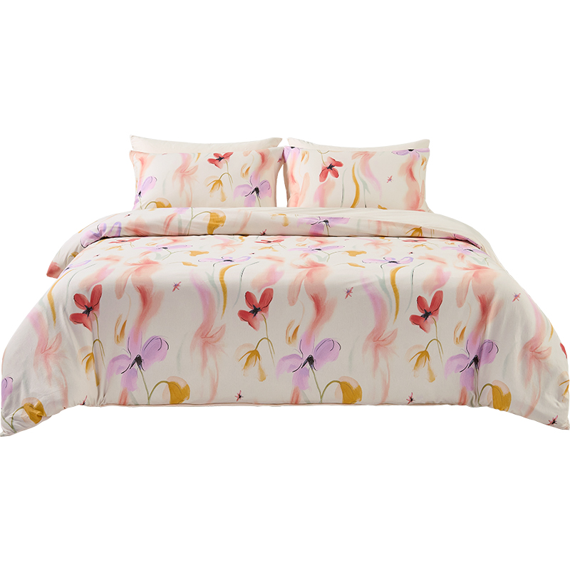 唯我三色堇-奈特针织棉四件套A类防螨床上四件套   被套：200*230cm