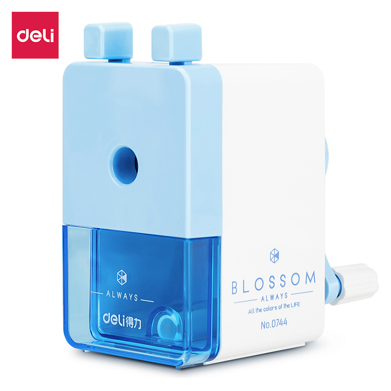 得力(deli) 简约式削笔 85*46*52mm 卷笔刀 蓝色（单位：个）