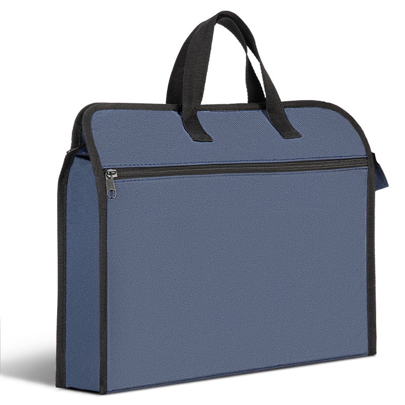 得力(deli)办公公文包 商务男女职业文件袋事务包/文件包P63753  单位：个 蓝色