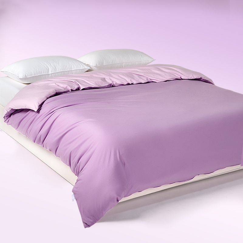 唯我轻柔奈特针织棉A类防螨被套 凝夜紫 160*210cm