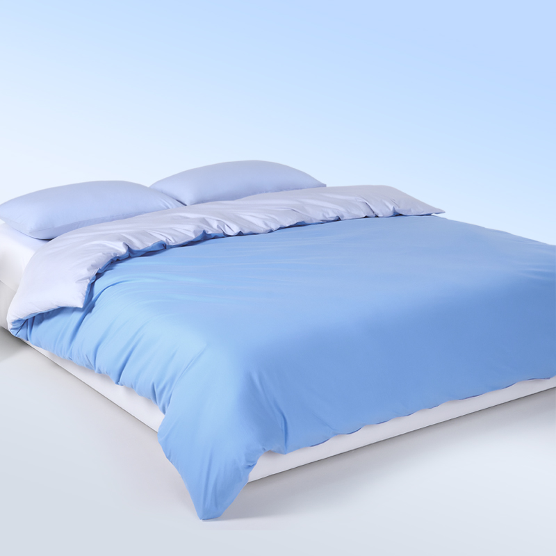 唯我轻柔奈特针织棉A类防螨床上三件套被套1+枕套2 雪中泉 被套：200*230cm