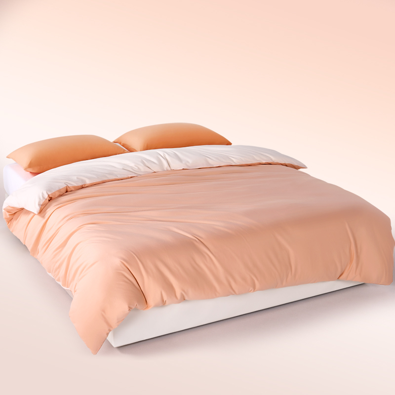 唯我轻柔奈特针织棉A类防螨床上三件套被套1+枕套2 藕花里 被套：200*230cm