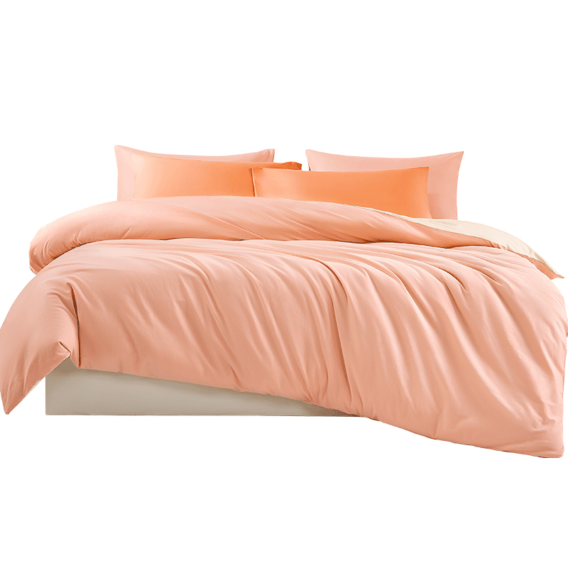 唯我奈特针织棉A类防螨床上四件套 藕花里 被套：200*230cm