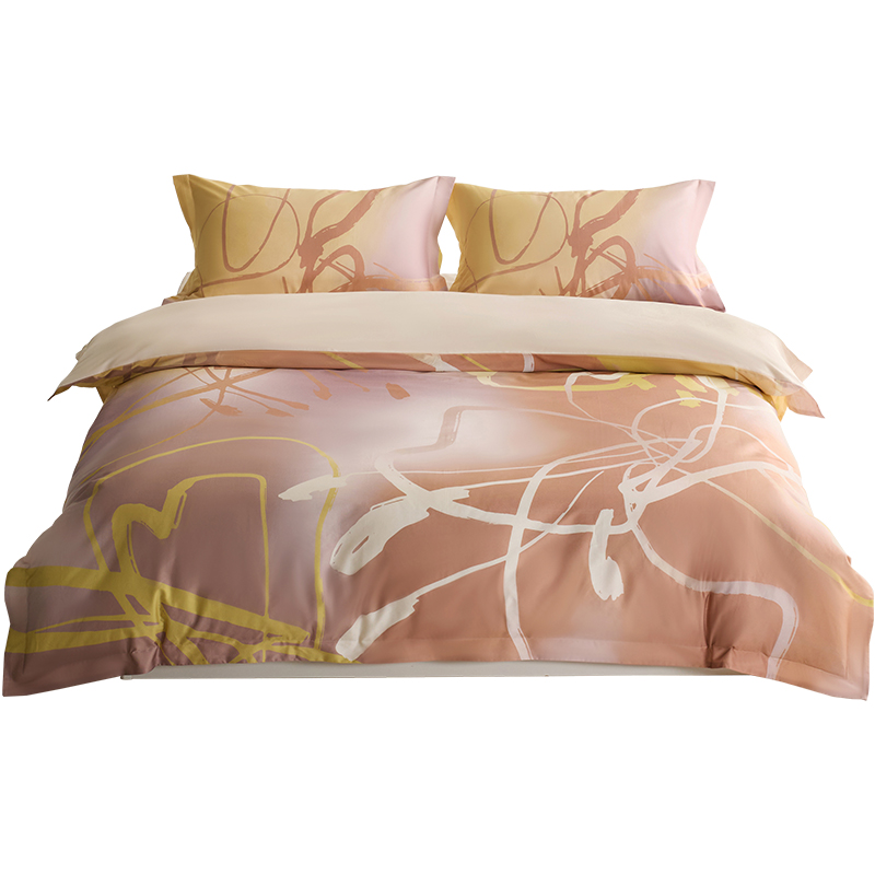 唯我WQT23013时光舞60S全棉数码贡缎A类抑菌床上四件套   被套：220*240cm