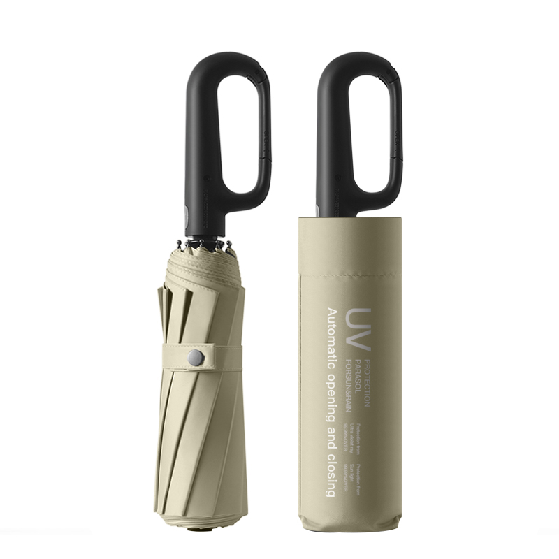 美度加大晴雨伞三折黑胶防晒防紫外线女晴雨两用太阳伞M3393（单位：把） 驼青色