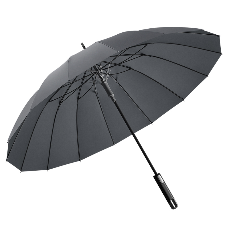 美度易挂长柄伞16骨莲花股直杆雨伞加大双人伞M1615（单位：把） 暮云灰