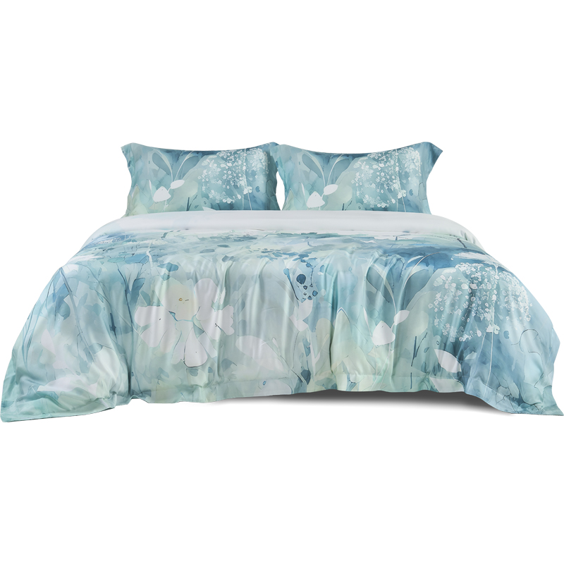 唯我山中事80S天丝数码高支莱赛尔A类防螨床上四件套   被套：200*230cm