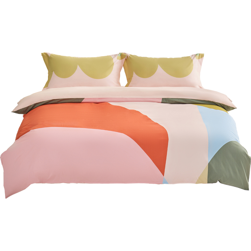 唯我沙滩落日再生环保数码可循环纤维A类抗菌床上磨毛四件套   被套：200*230cm