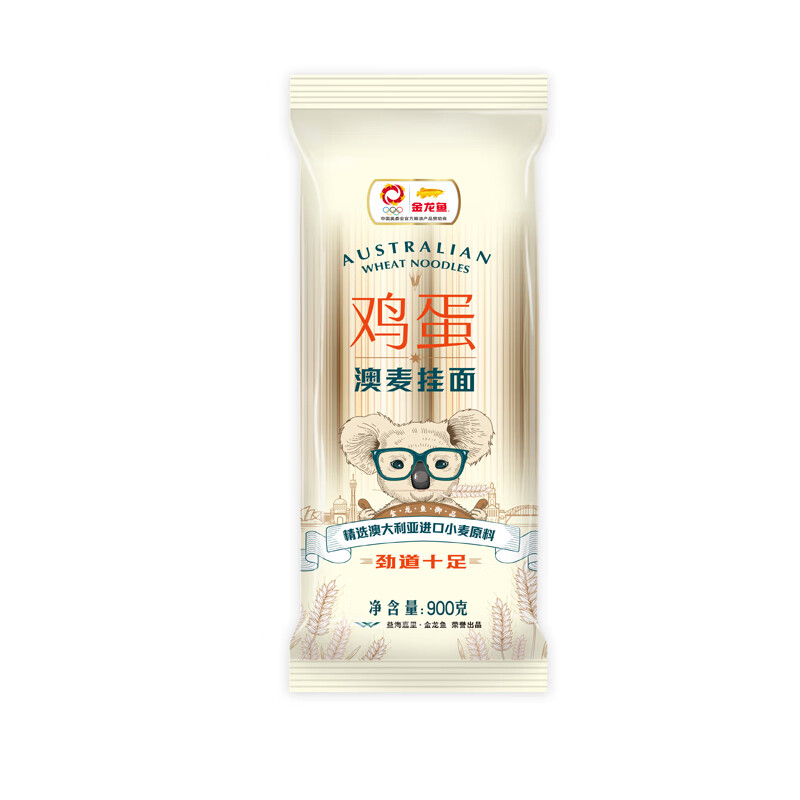 金龙鱼鸡蛋澳麦挂面900G（单价：包） 自然色