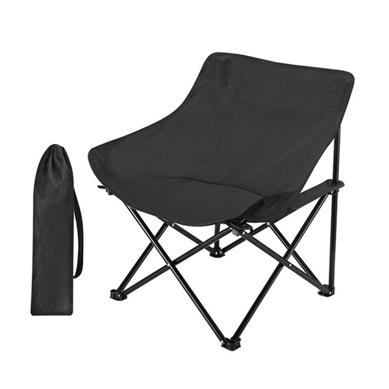 FTLY飞图乐便携月亮椅带侧袋三层YLY0201（米白）/YLY0202 （黑色）/个 黑色