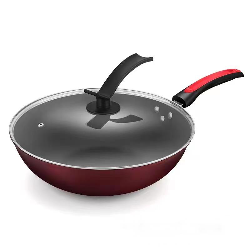 百斯克 BSK-2316 尚品生活悦百味精铁不粘炒锅 32cm（单位：个） 黑色