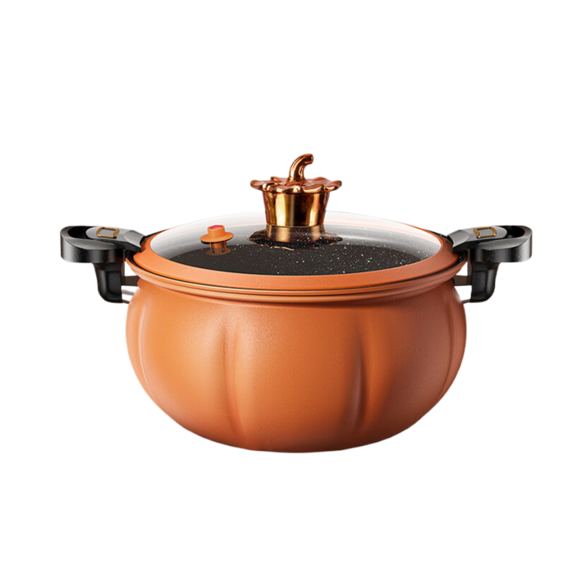 百斯克 宜家多用途南瓜微压锅 28cm（单位：个） 橙色