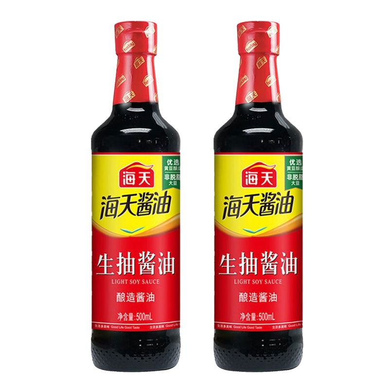 海天 生抽酱油500ml*2瓶（单位：组） 莓果色