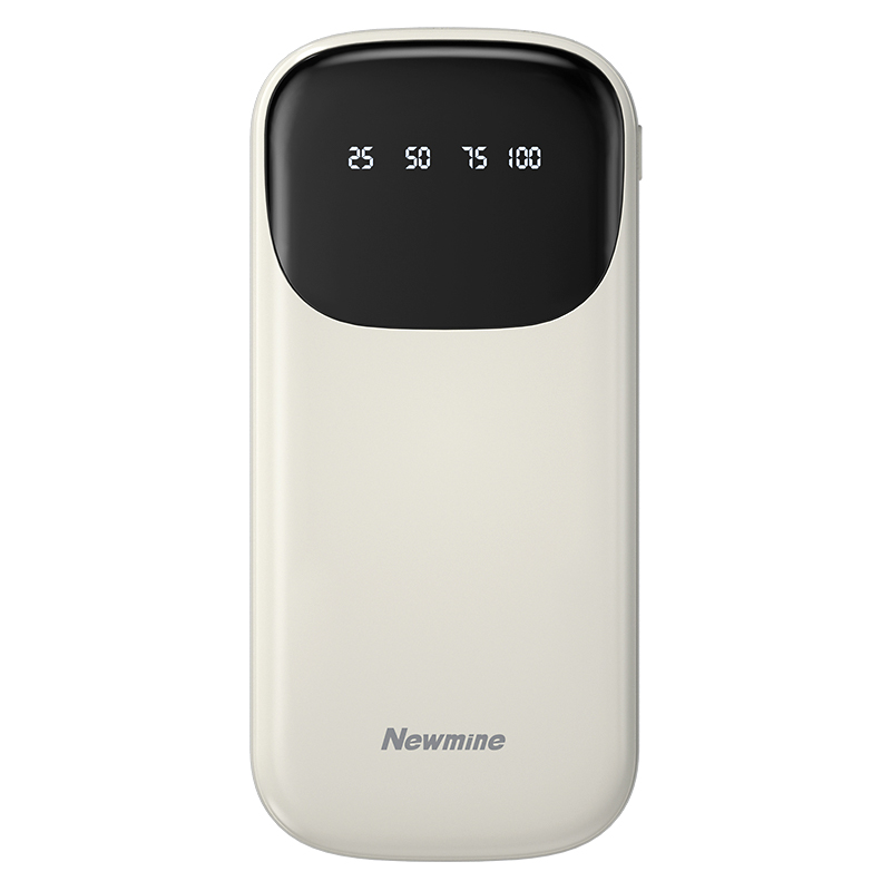 纽曼自带线移动电源10000毫安充电宝三输出三输入苹果华为通用AL50 单位：个 奶茶色