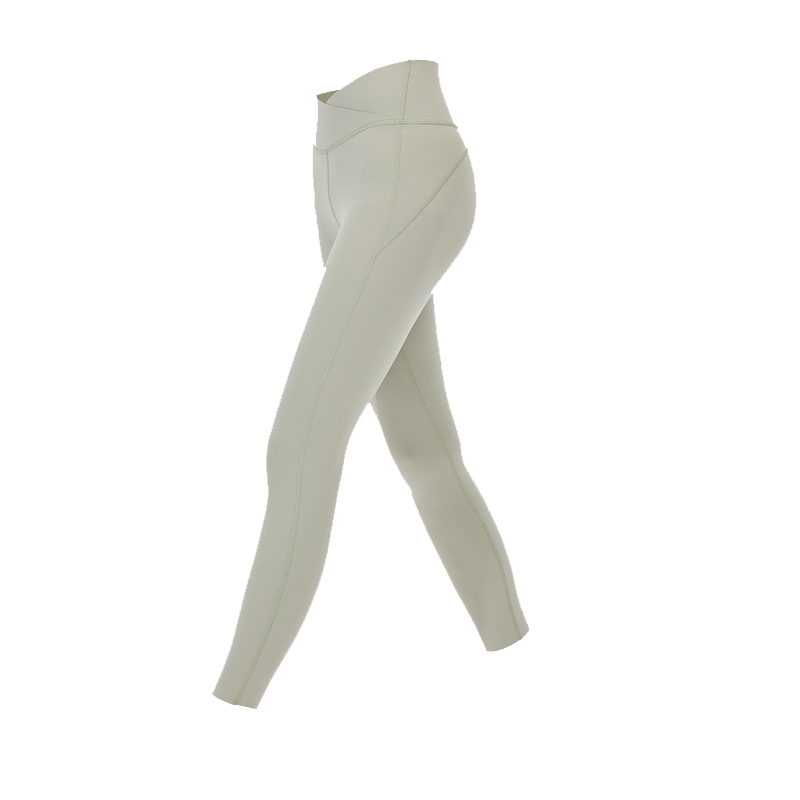 yottoy云朵瑜伽裤女高腰提臀外穿收腹夏季裸感紧身透气健身裤 单位：件 绿色 XL