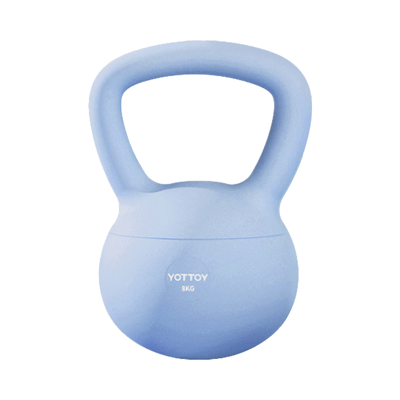 yottoy翘臀软壶铃女士提壶哑铃翘臀深蹲力量家用健身训练器材8kg 单位：件 蓝色
