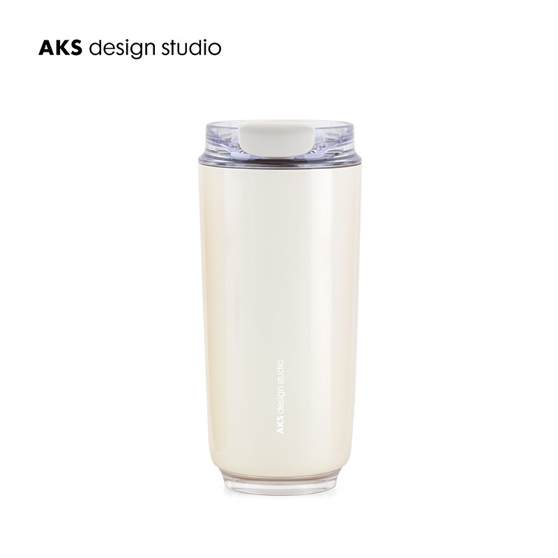 AKS咖啡杯aks-632 云朵440ml【陶瓷涂层内胆】（单位：个） 本白色