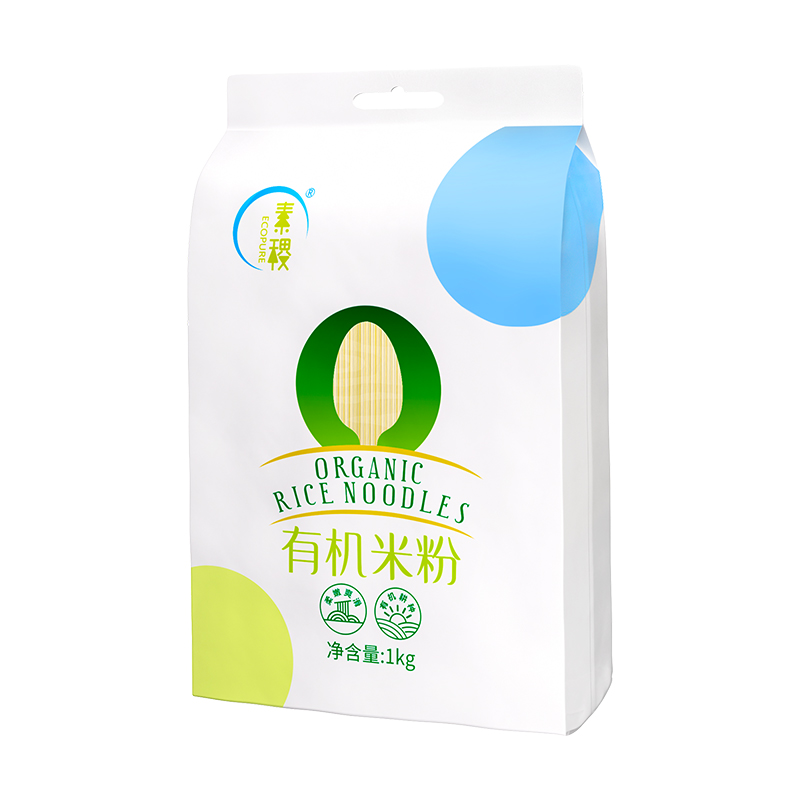 素稷（SUJI）有机生态米粉正宗手工干米粉螺蛳粉肥汁米线 1kg有机米粉 单位：袋 水蓝色