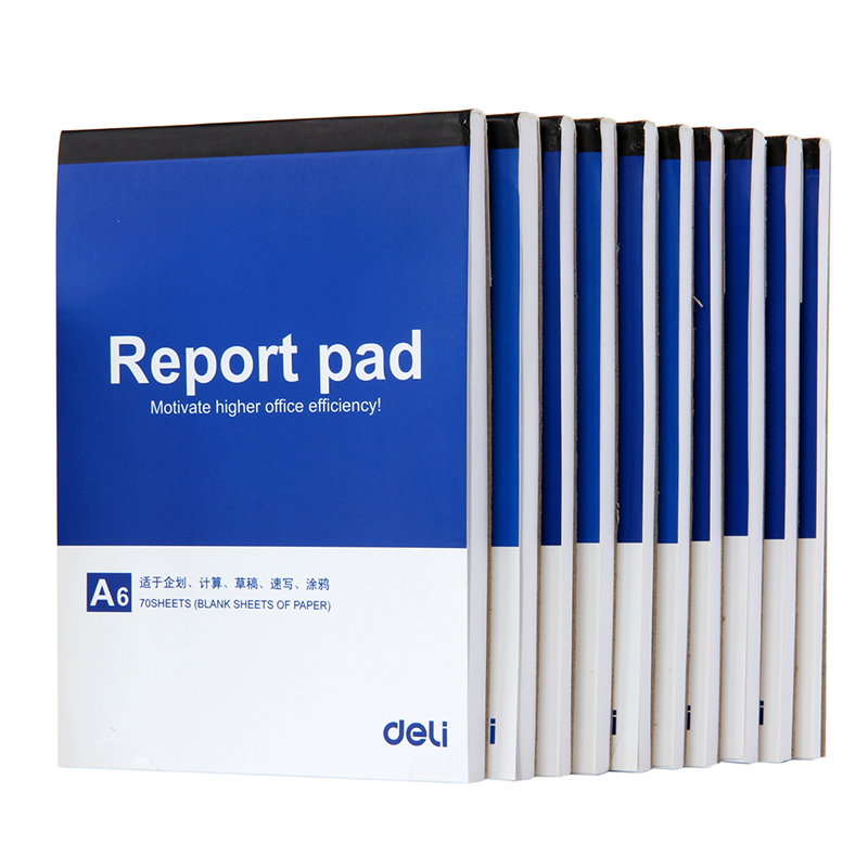 得力(deli)10本A6/70张随身便签本便条本留言本草稿本草稿纸办公用品 7713单位：组 蓝色
