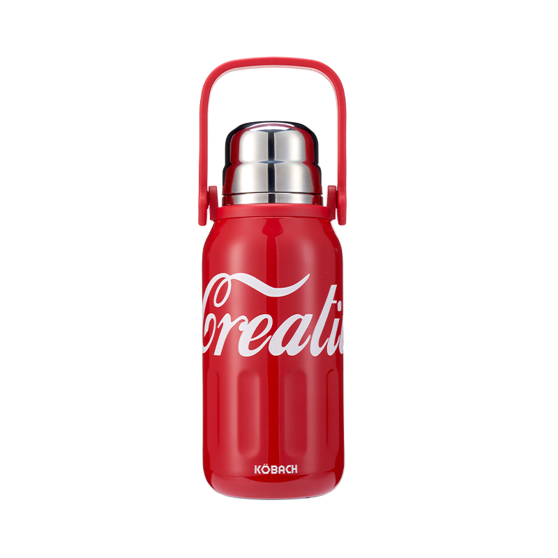 康巴赫经典系列不锈钢分享盖直身保温壶1200mL（14050675）KH-H120B02（单位：个） 复古红