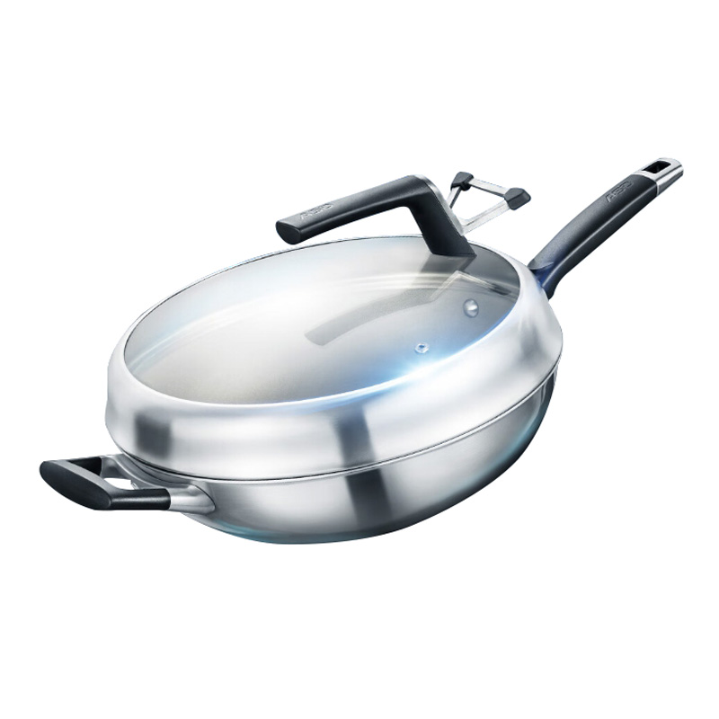 爱仕达（ASD）0涂层30cm不粘炒锅 CC30Z2Q 单位：个 钢色