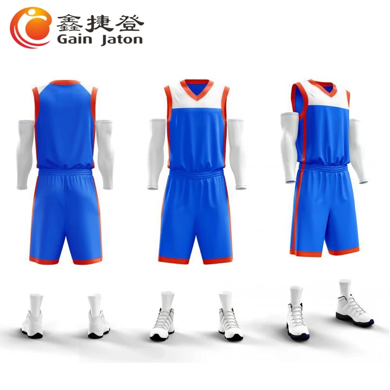 鑫捷登运动户外比赛篮球衣运动服套装WD3806 单位：套 蓝色