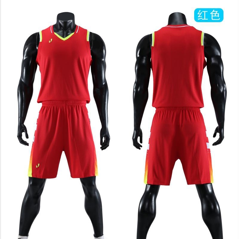 鑫捷登 运动户外比赛篮球服套装 LY-286121 1套 红色