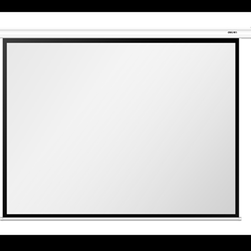 得力120英寸4:3电动调节投影幕布投影布 适配坚果极米当贝小米投影机 投影幕布50493单位：副 白色