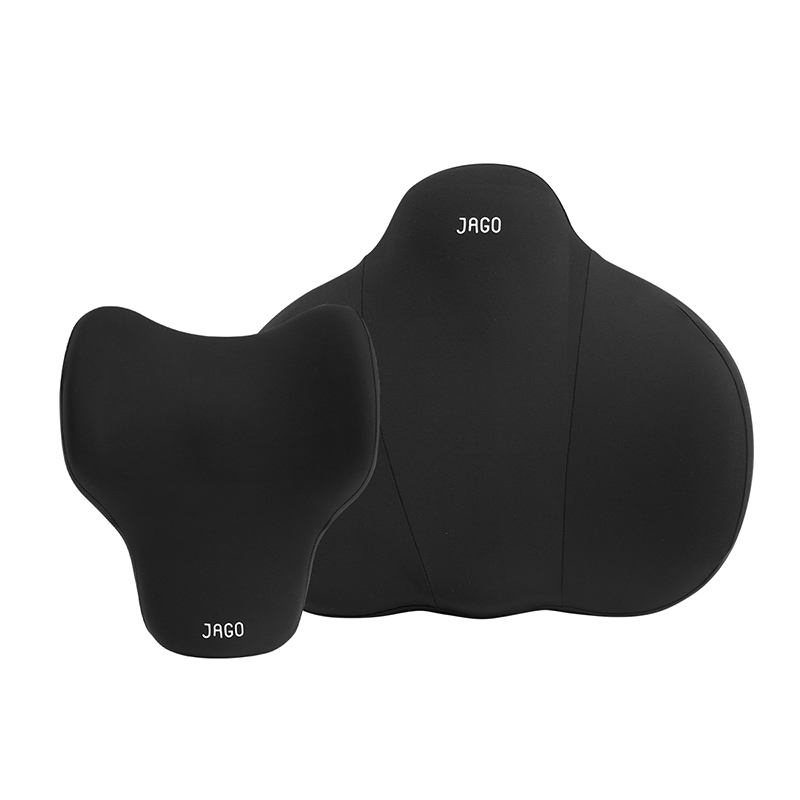 佳奥 小山丘车用头枕+腰垫套装 记忆棉靠垫（单位：个） 黑色