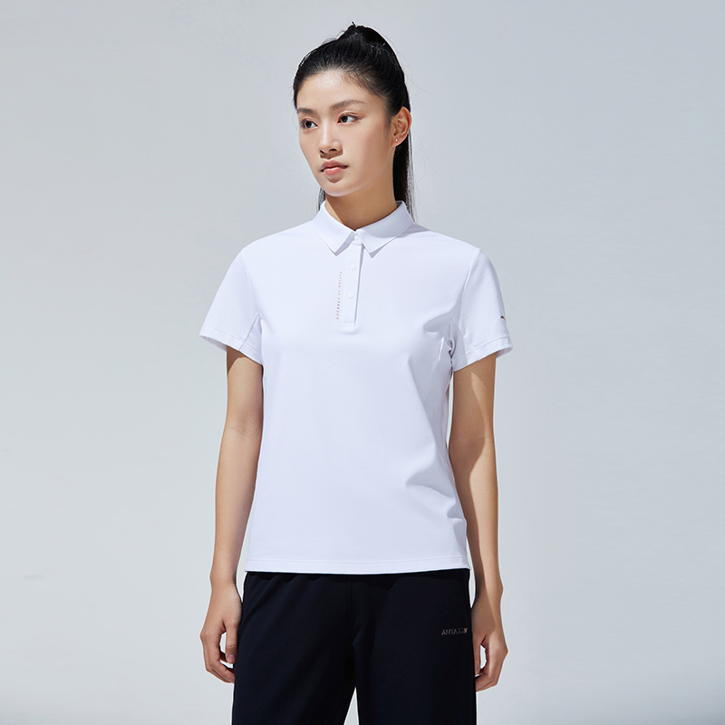 安踏 女短袖polo 462430203-1（单位：件） 白色 M