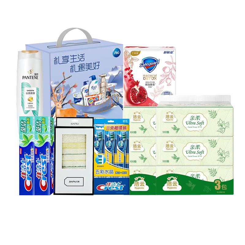 宝洁/洁云/三利组合200ml+440g+6包+三支+1条 (单位:套)  