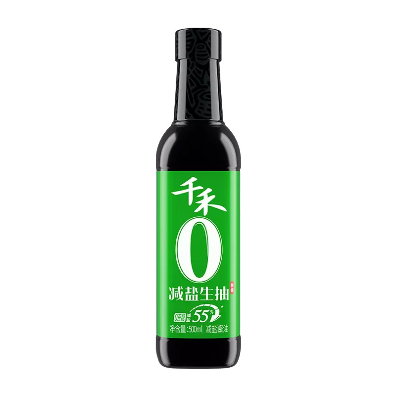 千禾零添加酱油减盐55%特级生抽500ml（单位：瓶） 500ml*1