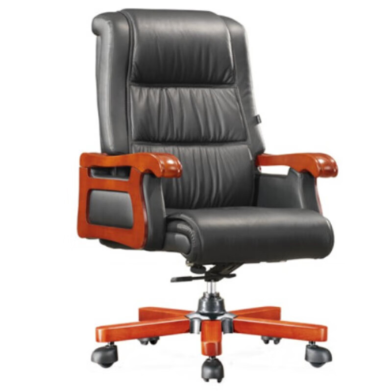 荣美盛 旋转升降皮质老板椅办公椅 670*480*1190-1270mm 单位：张 牛皮