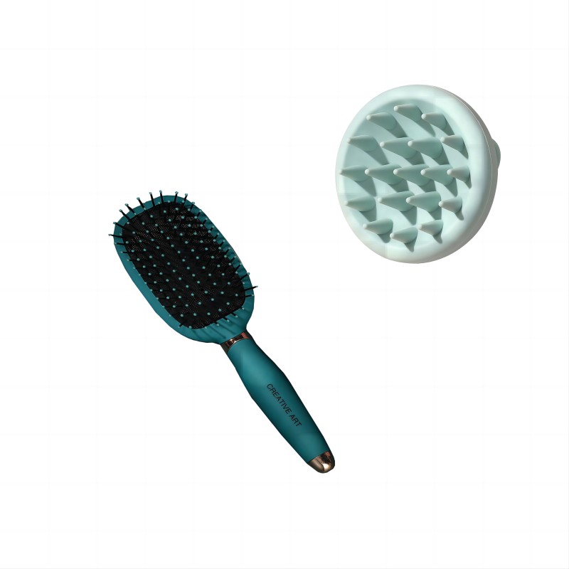 Creative Art-祖母绿气垫梳+一体洗头刷-二件套(单位:套) 套装