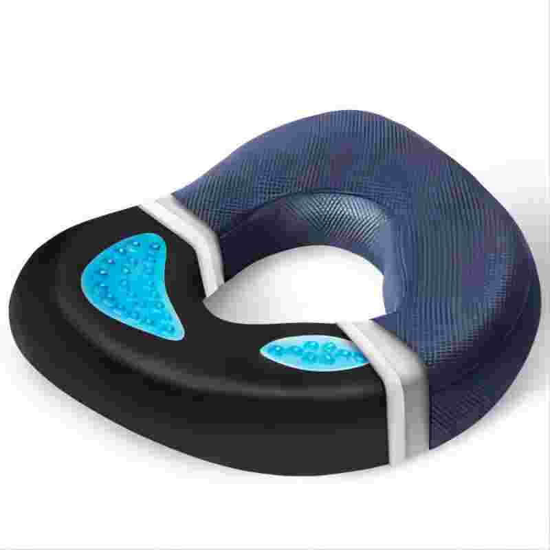 爱护佳（aiHuJia）防褥疮坐垫 孕妇臀部尾椎骨减压 海绵坐垫10 三明治网布凝胶竹炭 1个  