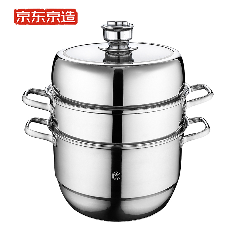 京东京造三层多用蒸锅JM-CZ2306008（单位：套） 铁灰色