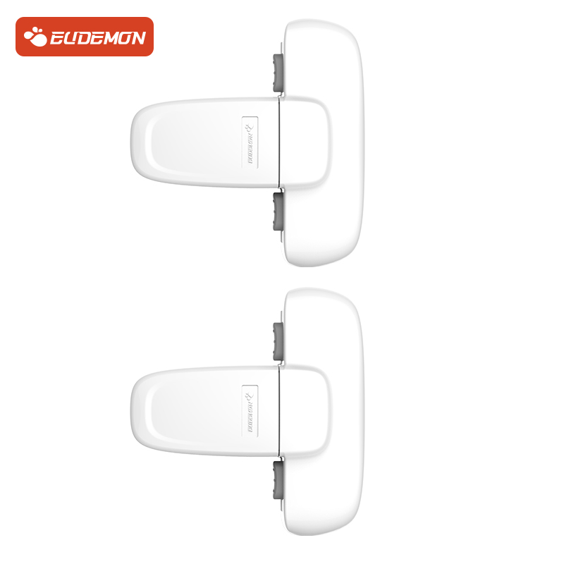 攸曼诚品(eudemon)冰箱锁儿童安全锁宝宝婴儿防夹手柜门锁扣灰色2个装（单位：个） 白色