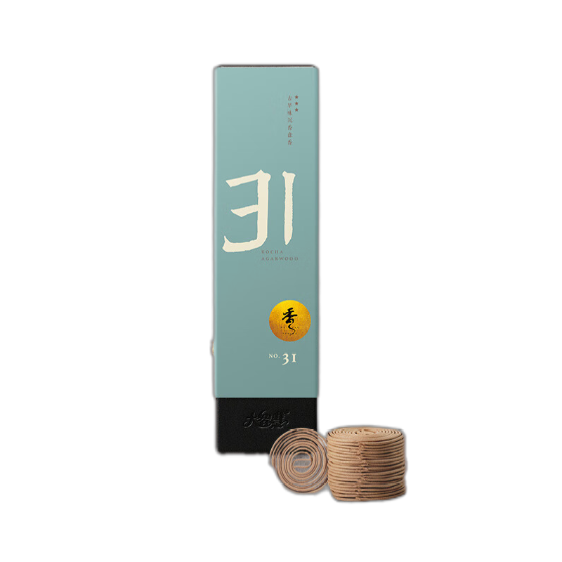 大智慧 天然印度 沉香熏香 31号伊利安沉香 3.5小时/160片 1盒  