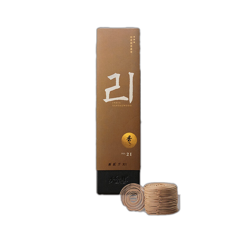 大智慧 天然印度老山檀 21号印度檀香 3.5小时/160片 1盒  